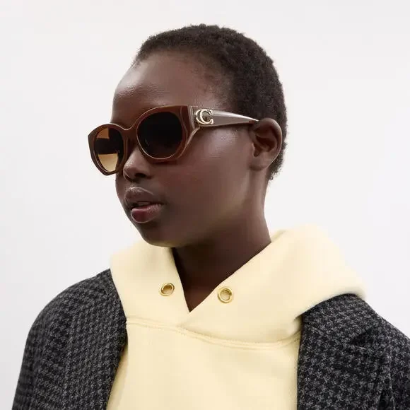 Coach Maxi Sculpted C Oval Sunglasses - Picture 3 of 3